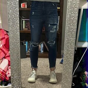 American Eagle, high rise, blue jean jeggings